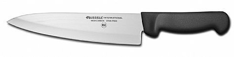 8 inch cooks knife, black handle